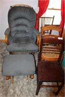 GROUPING OF CHAIRS AND GLIDER ROCKER