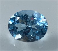 Certified 5.75 Cts Natural Blue Topaz