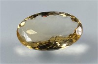 Certified 10.05 Cts Natural Oval Citrine
