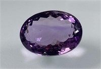 Certified 19.70 Cts Natural Amethyst