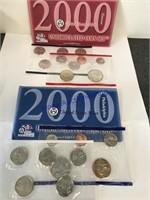 2000 US MINT UNCERC. COIN SET-PHILADELPHIA,DENVER