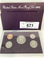 1992 US MINT PROOF SET