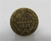 1851 Liberty Head Gold $1 Coin