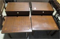 PAIR OF STEP-DOWN DECO MODERN STANDS 28X20X20