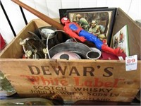 DEWAR'S BOX WITH TINS, SPIDER MAN, MORE