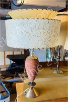 mid-century table lamp with tiered shade