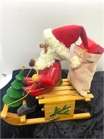 Santa on Sled Steinbach  Music box
