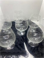 6 Swarovski Brandy Glasses - with handwork design
