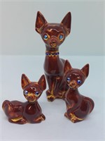 Lot of 3 ceramic cat figurines by Gomez