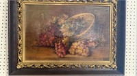 Signed Still Nature Oil Painting Frame