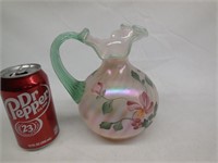 Fenton Pitcher Signed, Hand Painted