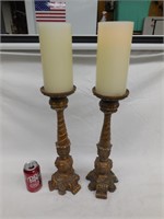Candle Holders w/LED Battery Candles