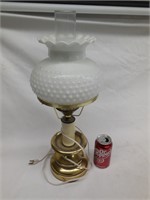 Electric Lamp w/Hobnail Shade