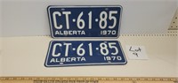 Pair 1970 NOS Alberta License Plates