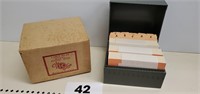 Vintage NOS Steel Card Box with. Cards