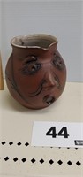 Treimaine Val David Signed Face Pottery Pitcher