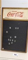 1960s Coca Cola Menu Board
