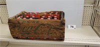 Wooden Coca Cola Case with Bottles