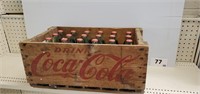 Wooden Coca Cola Case w. Bottles
