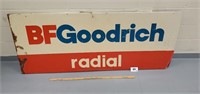 Large Vintage Metal BF Goodrich radial Sign