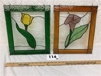 Pair of Stained Glass Windows
