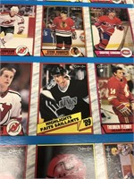1989 O Pee Chee Uncut Hockey Card Sheet