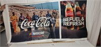 Large Coca Cola NASCAR Banner