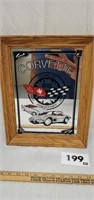 Vintage Corvette Mancave Sign/Mirror