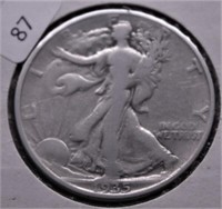 1935 D WALKING HALF DOLLAR VG