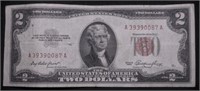 1953 TWO DOLLAR RED SEAL VF