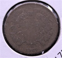 1867 TWO CENT PIECE VG