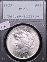 1923 PCGS MS65 PEACE DOLLAR
