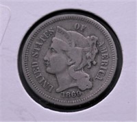 1869 3 CENT PIECE VG