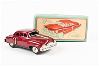 1950'S BABY RED CADILLAC FRICTION CAR / BOX / NOS