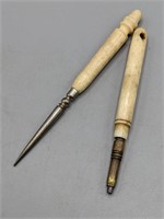 Civil War Era Bone Handled Pick & Pencil