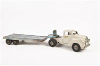 1950'S LINCOLN TRACTOR & FLATBED TRAILER