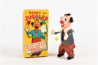 GERRY THE JUGGLER KEYWOUND TOY / BOX/ NOS