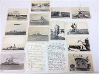 W2 GERMAN U-BOAT AND BATTLESHIP POSTCARDS