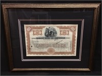 1927 PEERLESS MOTOR CAR CORP. STOCK CERTIFICATE