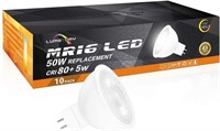 NEW - Lot of 10 LED bulbs MR16 5000 K daylight 1
