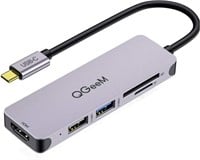 NEW - USB C Hub HDMI Adapter, QGeeM 5 in 1 USB