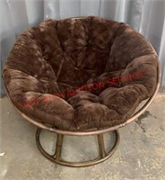 ROUND CHAIR-WICKER STYLE BASE/FRAME W/BROWN