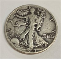 1943 Walking Liberty Half Dollar D Mint Mark