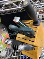 Contents of Shelf, Knives, Barware & More