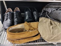 Contents of Shelf, Men's Size 12 Shoes & Clothes
