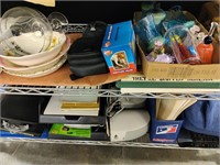 Contents of Two Shelves, Office Supplies,