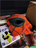 Contents of Two Shelves, Spiderman Mask,