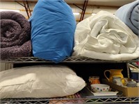 Contents of Two Shelves, Blankets & More