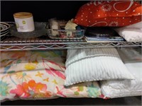 Contents of Two Shelves, Pillows & More