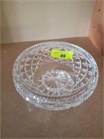 WATERFORD FOOTED CRYSTAL BOWL 8X4